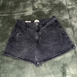 Universal Thread Midi Shorts Womens 12/31R Blue Denim Cotton Stretch High Rise